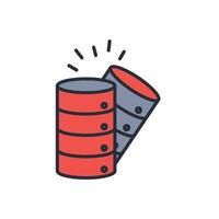 database icon. .Editable stroke.linear style sign for use web design,logo.Symbol illustration. vector