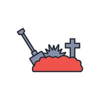 Bury icon. .Editable stroke.linear style sign for use web design,logo.Symbol illustration. vector