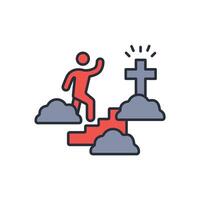 Afterlife icon. .Editable stroke.linear style sign for use web design,logo.Symbol illustration. vector