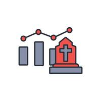 mortality icon. .Editable stroke.linear style sign for use web design,logo.Symbol illustration. vector
