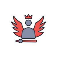 Angel icon. .Editable stroke.linear style sign for use web design,logo.Symbol illustration. vector
