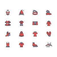 Clothes icon set..Editable stroke.linear style sign for use web design,logo.Symbol illustration. vector