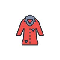 coat icon. .Editable stroke.linear style sign for use web design,logo.Symbol illustration. vector