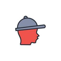 Cap icon. .Editable stroke.linear style sign for use web design,logo.Symbol illustration. vector