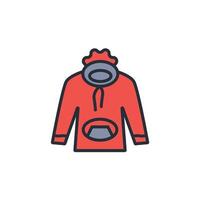 Hoodie icon. .Editable stroke.linear style sign for use web design,logo.Symbol illustration. vector