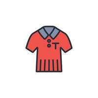 Polo Shirt icon. .Editable stroke.linear style sign for use web design,logo.Symbol illustration. vector