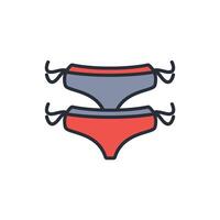 Panties icon. .Editable stroke.linear style sign for use web design,logo.Symbol illustration. vector