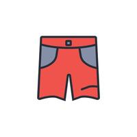 Shorts icon. .Editable stroke.linear style sign for use web design,logo.Symbol illustration. vector