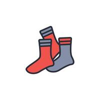 socks icon. .Editable stroke.linear style sign for use web design,logo.Symbol illustration. vector