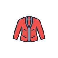 suit icon. .Editable stroke.linear style sign for use web design,logo.Symbol illustration. vector