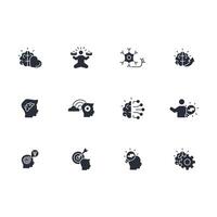 Brain icon set..Editable stroke.linear style sign for use web design,logo.Symbol illustration. vector