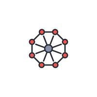 Neural networks icon. .Editable stroke.linear style sign for use web design,logo.Symbol illustration. vector