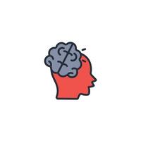 head icon. .Editable stroke.linear style sign for use web design,logo.Symbol illustration. vector