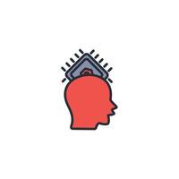 intellect icon. .Editable stroke.linear style sign for use web design,logo.Symbol illustration. vector