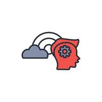 imagination icon. .Editable stroke.linear style sign for use web design,logo.Symbol illustration. vector