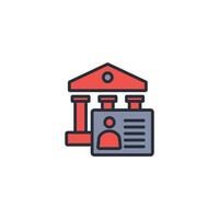 bank account icon. .Editable stroke.linear style sign for use web design,logo.Symbol illustration. vector