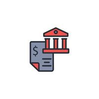 bank statement icon. .Editable stroke.linear style sign for use web design,logo.Symbol illustration. vector