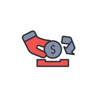 deposite icon. .Editable stroke.linear style sign for use web design,logo.Symbol illustration. vector