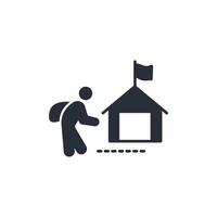asylum icon. .Editable stroke.linear style sign for use web design,logo.Symbol illustration. vector