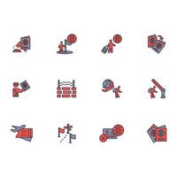 migration icon set..Editable stroke.linear style sign for use web design,logo.Symbol illustration. vector