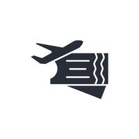 flight ticket icon. .Editable stroke.linear style sign for use web design,logo.Symbol illustration. vector