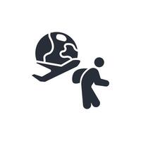 migration icon. .Editable stroke.linear style sign for use web design,logo.Symbol illustration. vector