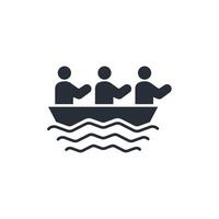 refugee icon. .Editable stroke.linear style sign for use web design,logo.Symbol illustration. vector
