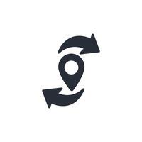 resettlement icon. .Editable stroke.linear style sign for use web design,logo.Symbol illustration. vector