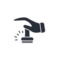 stamp icon. .Editable stroke.linear style sign for use web design,logo.Symbol illustration. vector