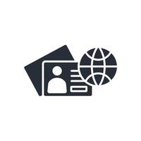 Visa icon. .Editable stroke.linear style sign for use web design,logo.Symbol illustration. vector