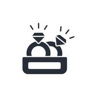 Diamond ring icon. .Editable stroke.linear style sign for use web design,logo.Symbol illustration. vector