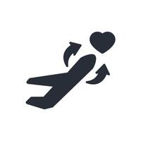 Honeymoon icon. .Editable stroke.linear style sign for use web design,logo.Symbol illustration. vector