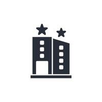 Hotel icon. .Editable stroke.linear style sign for use web design,logo.Symbol illustration. vector