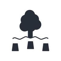 deforestation icon. .Editable stroke.linear style sign for use web design,logo.Symbol illustration. vector