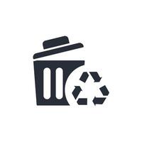 recycle bin icon. .Editable stroke.linear style sign for use web design,logo.Symbol illustration. vector