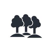 trees icon. .Editable stroke.linear style sign for use web design,logo.Symbol illustration. vector