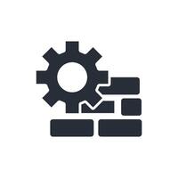 civil engineering icon. .Editable stroke.linear style sign for use web design,logo.Symbol illustration. vector