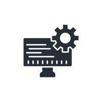 computer engineering icon. .Editable stroke.linear style sign for use web design,logo.Symbol illustration. vector