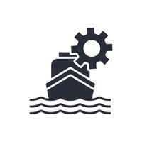 marine engineering icon. .Editable stroke.linear style sign for use web design,logo.Symbol illustration. vector