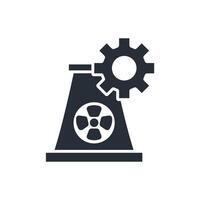 nuclear engineering icon. .Editable stroke.linear style sign for use web design,logo.Symbol illustration. vector