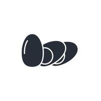boiled egg icon. .Editable stroke.linear style sign for use web design,logo.Symbol illustration. vector