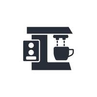 Coffee Machine icon. .Editable stroke.linear style sign for use web design,logo.Symbol illustration. vector
