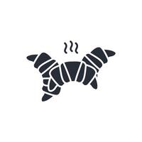 Croissant icon. .Editable stroke.linear style sign for use web design,logo.Symbol illustration. vector
