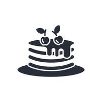pancakes icon. .Editable stroke.linear style sign for use web design,logo.Symbol illustration. vector