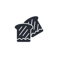 Toast icon. .Editable stroke.linear style sign for use web design,logo.Symbol illustration. vector