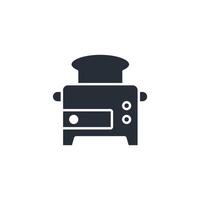 Toaster icon. .Editable stroke.linear style sign for use web design,logo.Symbol illustration. vector