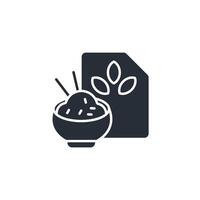 cereals icon. .Editable stroke.linear style sign for use web design,logo.Symbol illustration. vector