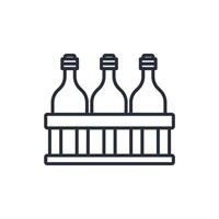 beer pack icon. .Editable stroke.linear style sign for use web design,logo.Symbol illustration. vector