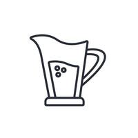 beer pitcher icon. .Editable stroke.linear style sign for use web design,logo.Symbol illustration. vector