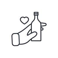 beer tasting icon. .Editable stroke.linear style sign for use web design,logo.Symbol illustration. vector